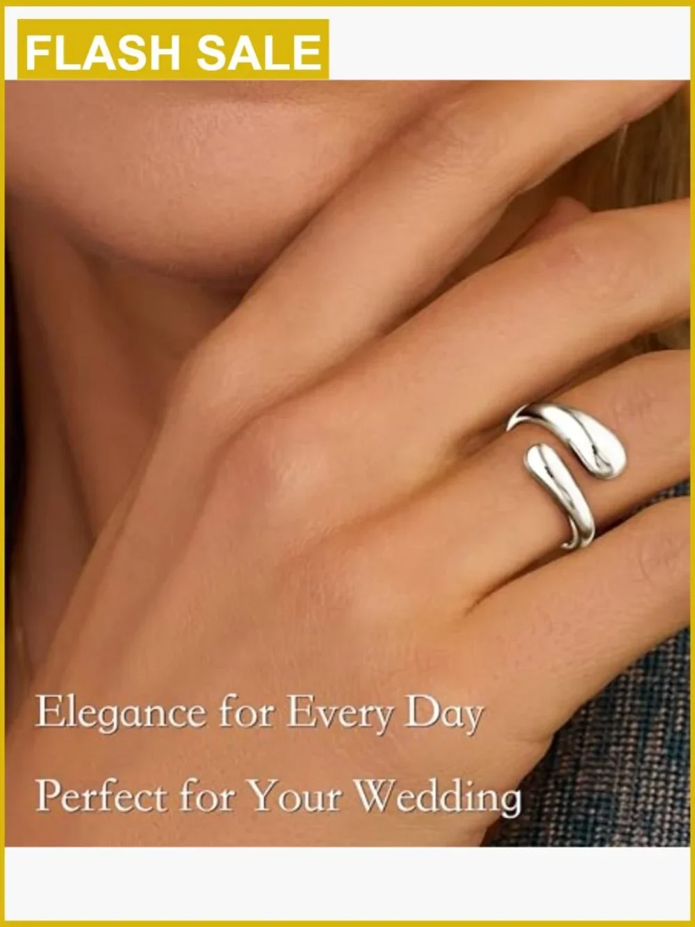 Non Tarnish Gold Chunky Twist Dome Ring Stackable Silver Stainless Steel